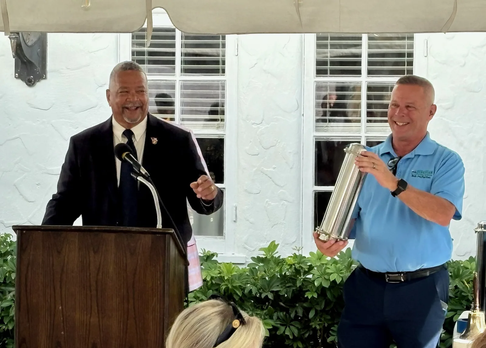 Bob McPartlan at the USA 250 time capsule ceremony in Sebastian